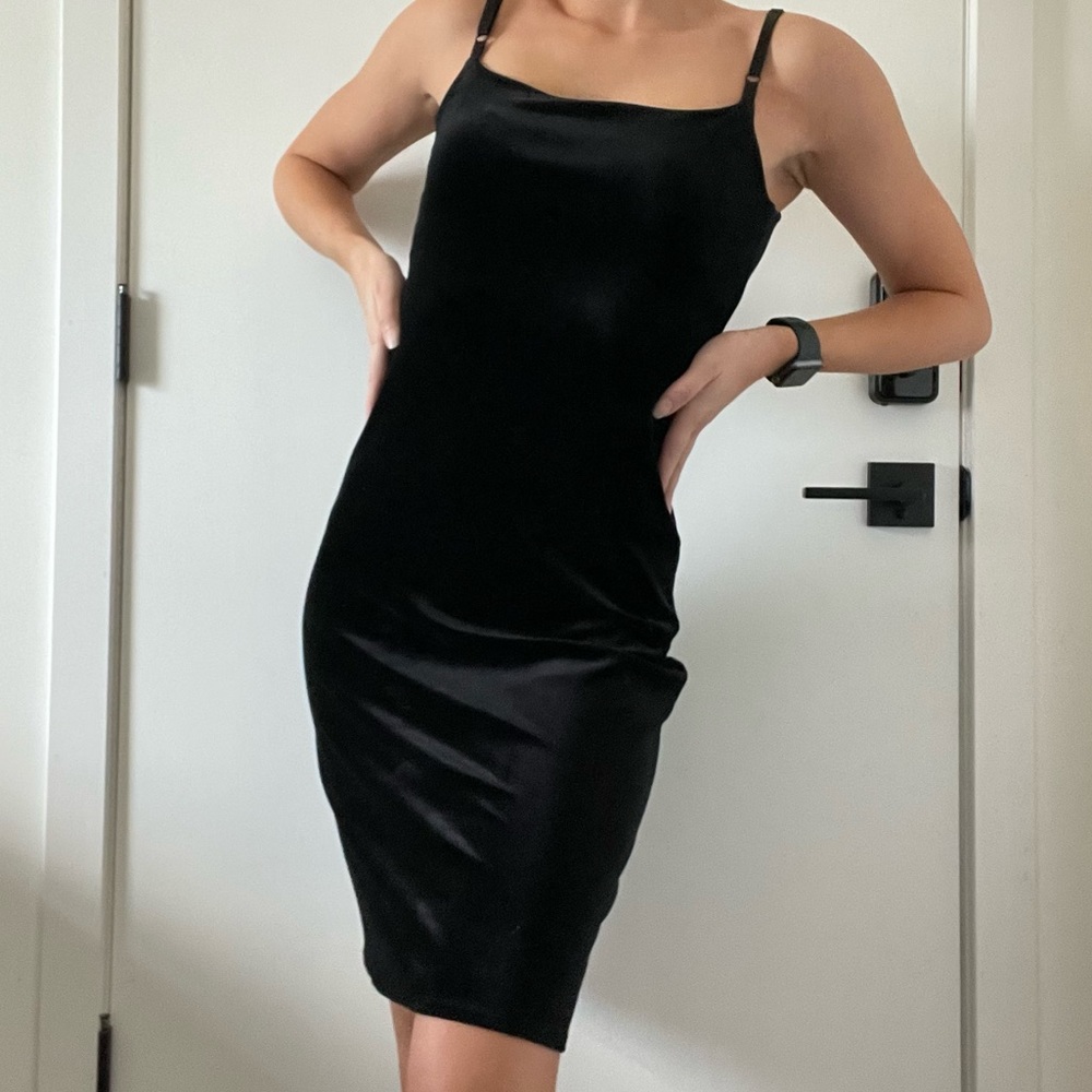 NWT Vintage Ralph Lauren Velvet Black Dress